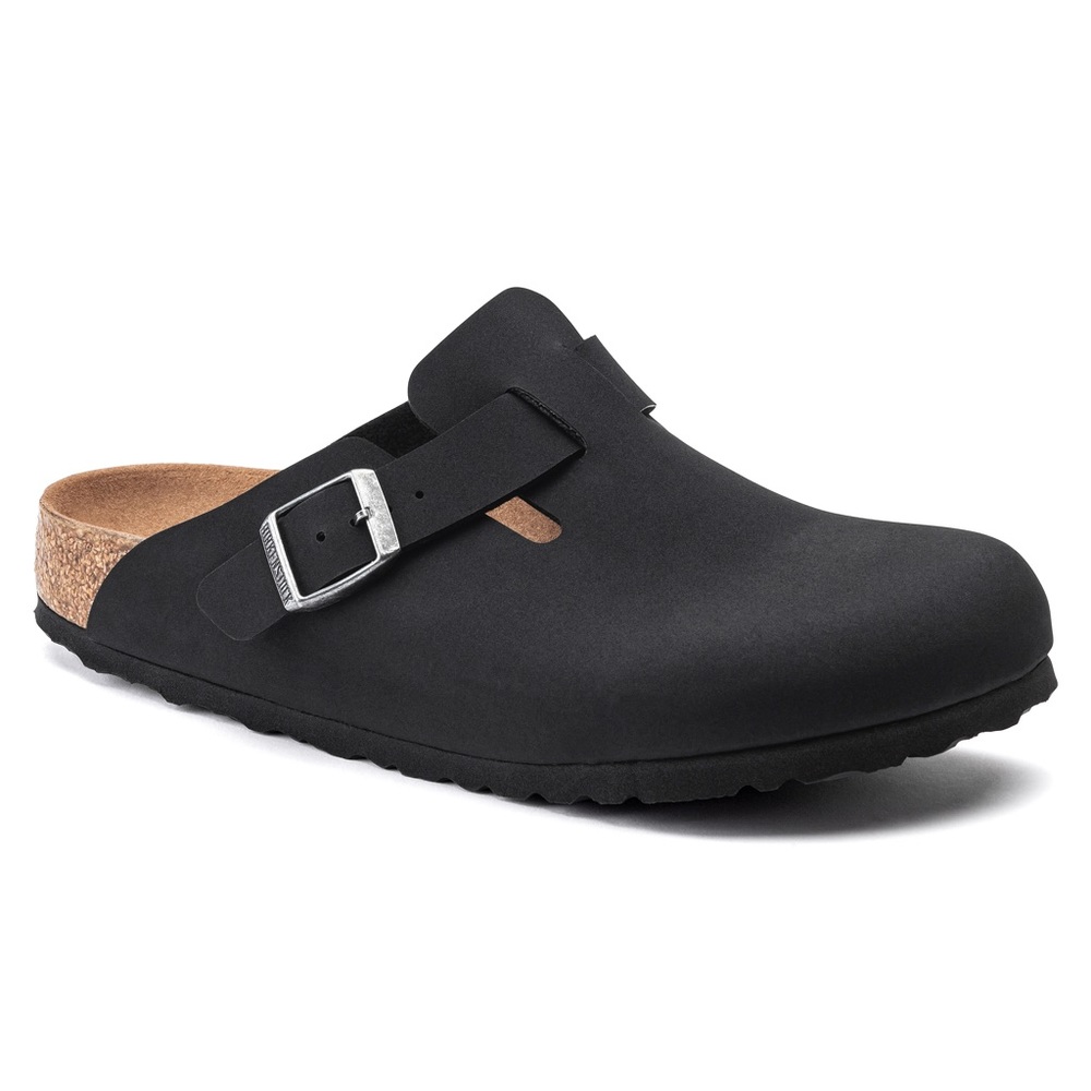 NIB Birkenstock Boston Black Vegan Clogs Regular Width Sz 41/10